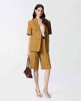 Short-sleeved linen jacket -  | Pinko