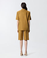 Short-sleeved linen jacket -  | Pinko