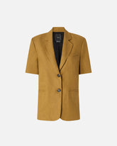 Short-sleeved linen jacket -  | Pinko
