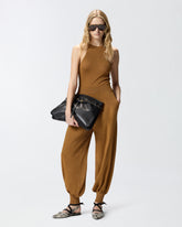 Wide-leg trousers with metallic yarn -  | Pinko