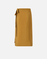 Calf-length wrap skirt with fringing -  | Pinko
