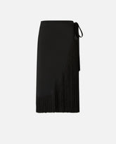 Calf-length wrap skirt with fringing -  | Pinko