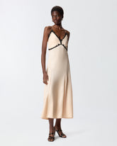 Long dress with lace inserts -  | Pinko