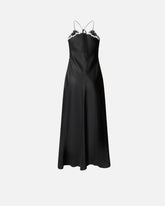 Long dress with slit and lace inserts -  | Pinko