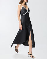 Long dress with lace inserts -  | Pinko