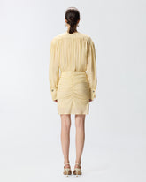 Mini dress with long sleeves and draping -  | Pinko