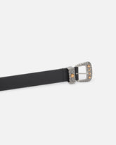 Texan leather belt with storage pockets, 3 cm -  | Pinko