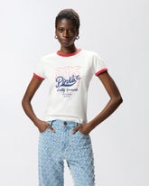 T-shirt with logo print -  | Pinko