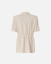 Short-sleeved jacket with elasticated waist -  | Pinko