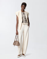Ribbed vest top with snake print -  | Pinko