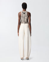 Ribbed vest top with snake print -  | Pinko