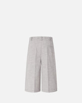 Slub shorts with pressed pleat detail -  | Pinko