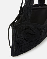 Medium shopper bag in geometric crocheted fabric -  | Pinko