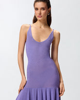 Mini dress with shoulder straps and pleats -  | Pinko