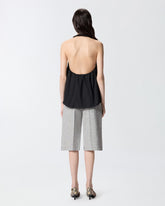 Lightweight top with laces and Texan details -  | Pinko