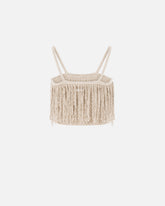 Crop-Top in Strick mit Fransen -  | Pinko