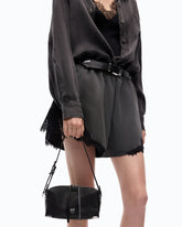 Mini crossbody Boston bag in full-grain leather -  | Pinko