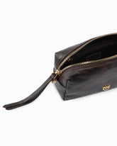Mini crossbody Boston bag in cloud leather - Dark Red | Pinko