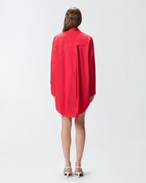 Mini shirt dress with fringing -  | Pinko