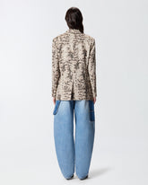 Leinenjacke mit Schlangenprint -  | Pinko