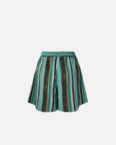 Cotton shorts with brushstroke-effect stripes -  | Pinko