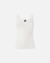 Ribbed vest top with logo -  | Pinko