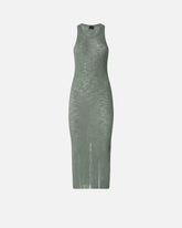 Ribbed slim-fit midi dress with rips -  | Pinko