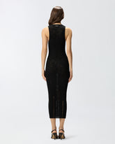 Eng anliegendes Midikleid mit Rippenmuster und Rissen -  | Pinko