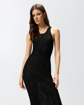 Eng anliegendes Midikleid mit Rippenmuster und Rissen -  | Pinko