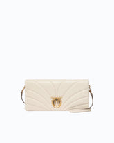 Love Bag Click Horizontal medium crossbody clutch in quilted nappa leather -  | Pinko