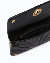 Love Bag Click Horizontal medium crossbody clutch in quilted nappa leather - Black | Pinko