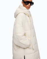 Long quilted down jacket with hood -  | Pinko
