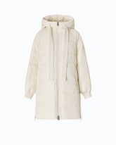 Long quilted down jacket with hood -  | Pinko