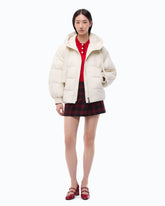 Oversized blouson jacket with hood - Yellow | Pinko