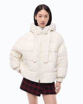 Oversized blouson jacket with hood - Yellow | Pinko