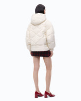Oversized blouson jacket with hood - Yellow | Pinko