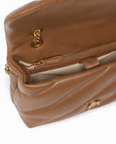 Love Bag Puff medium crossbody bag in quilted nappa leather with jewel buckle -  | Pinko