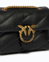 Mini Love Bag Puff crossbody bag in quilted nappa leather with jewel buckle -  | Pinko