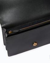 Love Bag One medium crossbody bag in leather with jewel buckle - Black | Pinko