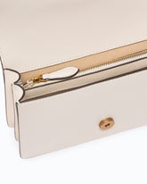 Mini Love Bag One crossbody bag in leather with jewel buckle - White | Pinko