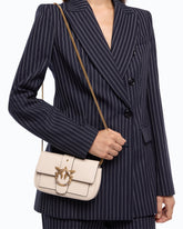 Love Bag Pocket small leather shoulder bag with jewel buckle -  | Pinko