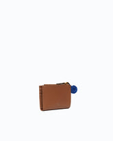 Multi-purpose leather wallet with pompom -  | Pinko