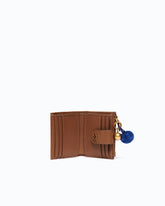 Multi-purpose leather wallet with pompom -  | Pinko