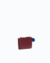 Multi-purpose leather wallet with pompom -  | Pinko