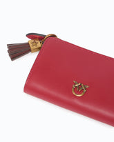 Mini leather wallet with tassel -  | Pinko