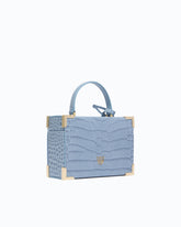 PINKO Galleria small crossbody vanity bag in crocodile-print leather - Trasparente | Pinko