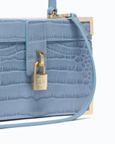 PINKO Galleria small crossbody vanity bag in crocodile-print leather - Trasparente | Pinko