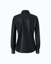 Nappa leather-effect coated shirt -  | Pinko