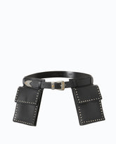 Texanischer Ledergürtel mit Taschen, 3 cm breit -  | Pinko