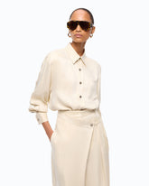Shirt in peachskin-feel twill -  | Pinko